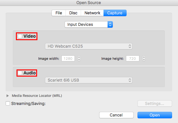 Mac-Webcam mit VLC Media Player aufnehmen -2