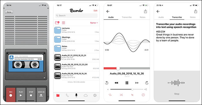 Audio Recorder und Editor App für Mobile - Sprachrekorder & Audio-Editor