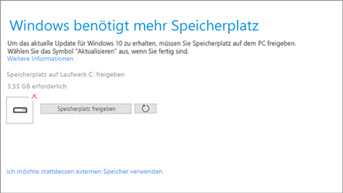 Windows Speicherplatz freigeben