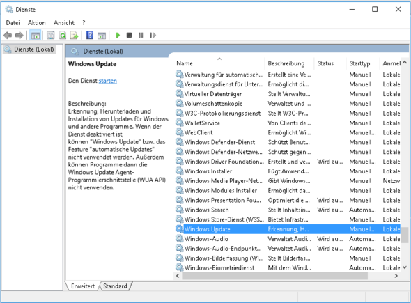 Windows Update Dienste