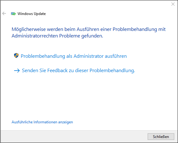 Die Windows Update Problembehandlung ausführen