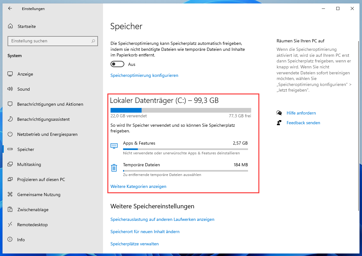 5 Wege - Windows 11 Speicherplatz schaffen (NEU!) - EaseUS