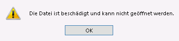 Microsoft-Fehler: Die Datei ist beschädigt und kann nicht geöffnet werden