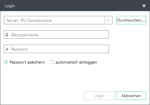 Einloggen in EaseUS Backup Center
