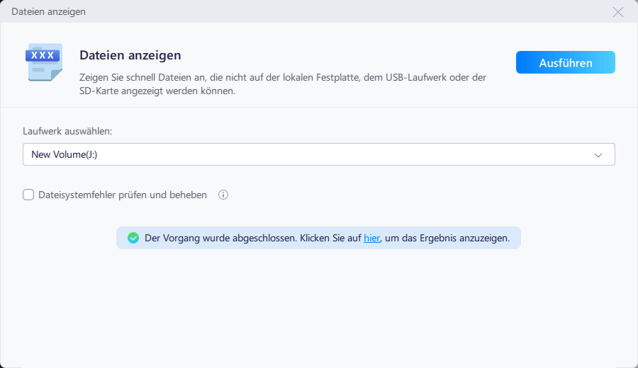 Versteckte Dateien mit EaseUS CleanGenius anzeigen - Schritt 4