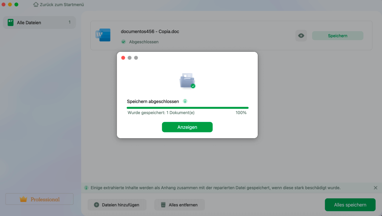 macfixo Dokumentenreparatur Schritt 3