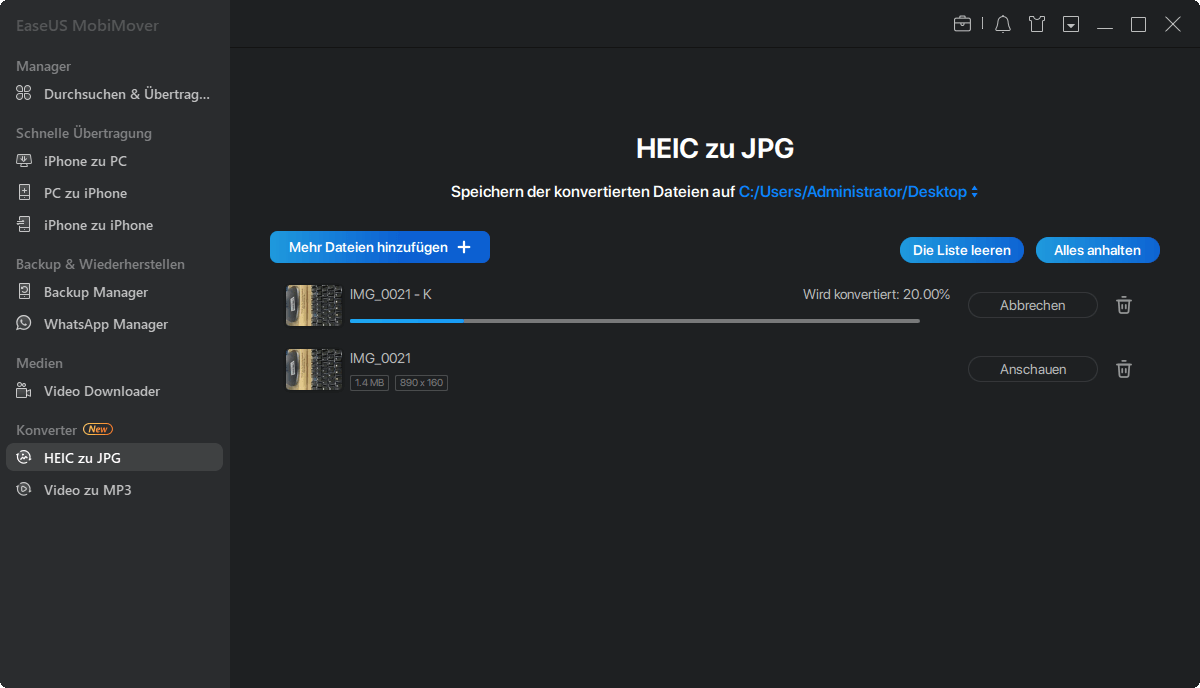 HEIC in JPG konvertieren