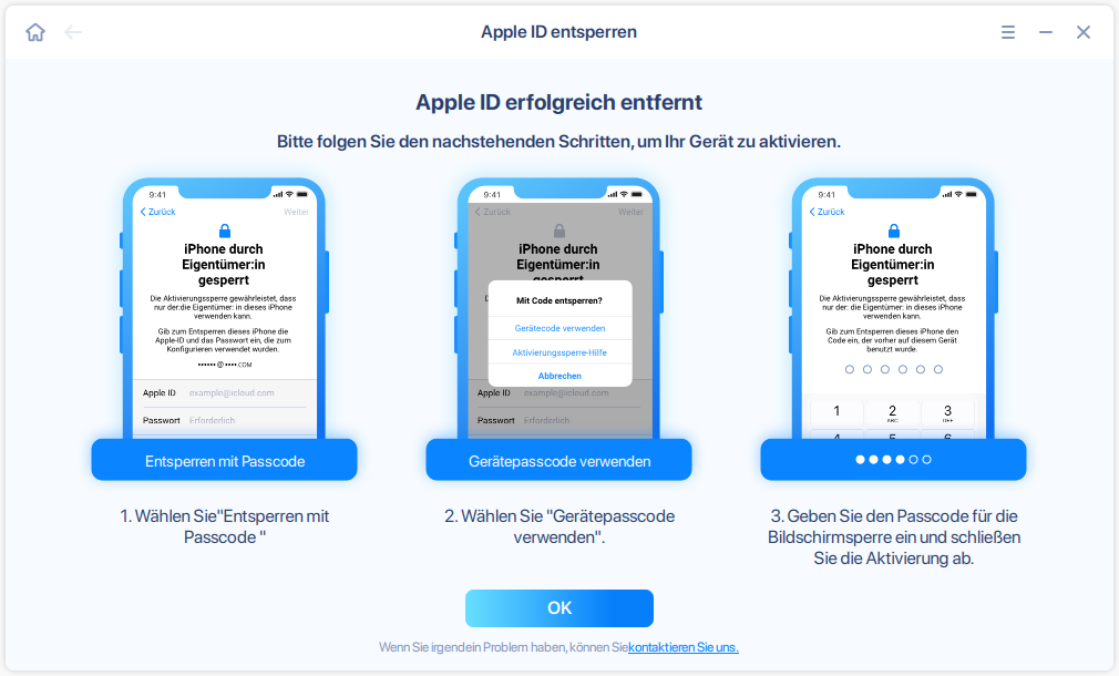 Apple ID wird entfernt