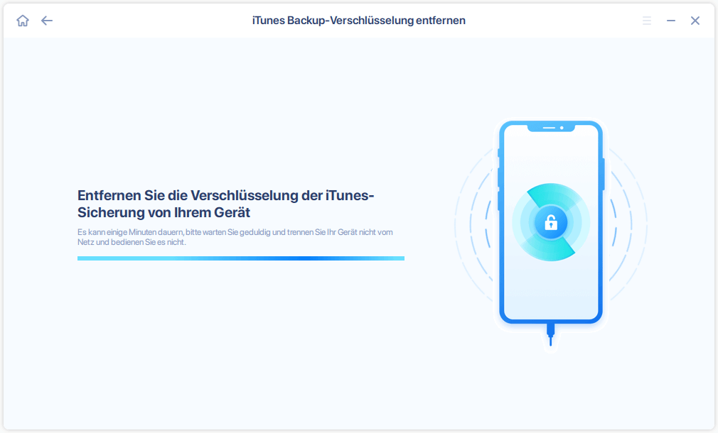 iTunes-Backup-Verschlüsselung entfernen