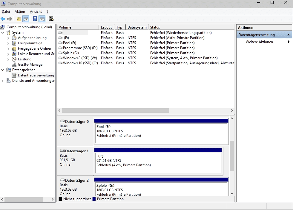 Datenträgerverwaltung in Windows 11 mit Copmuterverwaltung öffnen