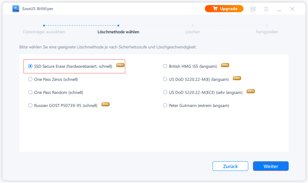 Auf Weiter klicken