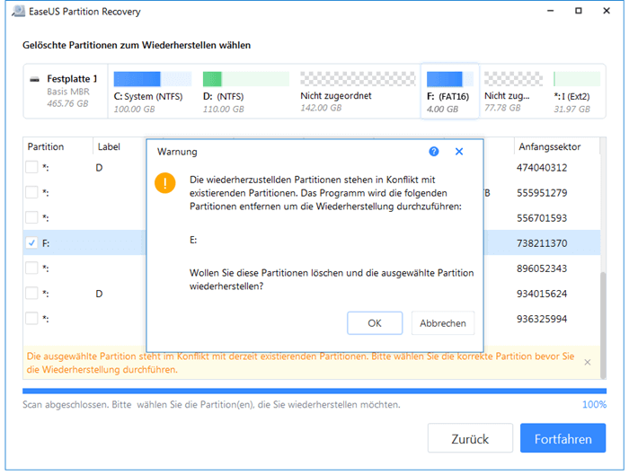 Win 10 Volumen wiederherstellen - wiederherstellen