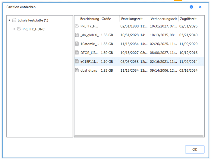Win 10 Volumen wiederherstellen - Vorschau