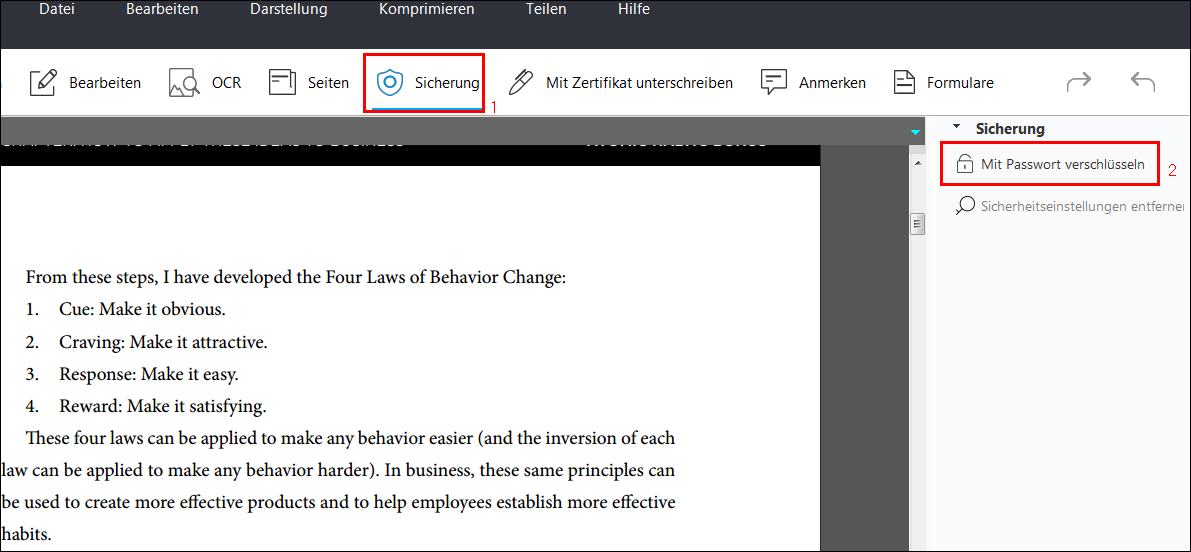 PDF-Datei mit EaseUS PDF Editor verschlüsseln