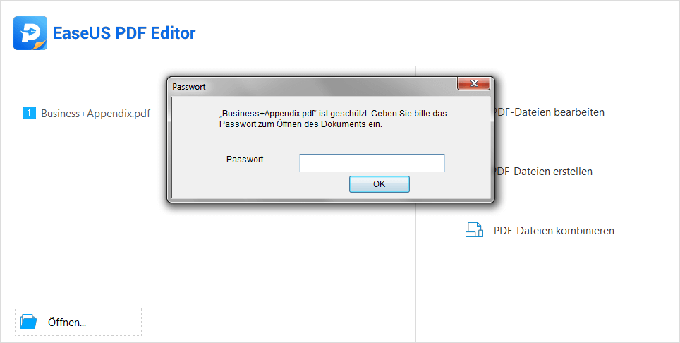PDF-Datei ist mit Passwort geschützt