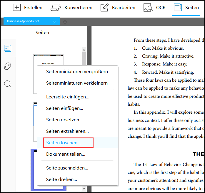 Leere PDF-Seiten löschen