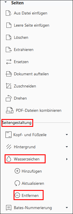 Wasserzeichen aus PDF löschen - Wasserzeichnen entfernen