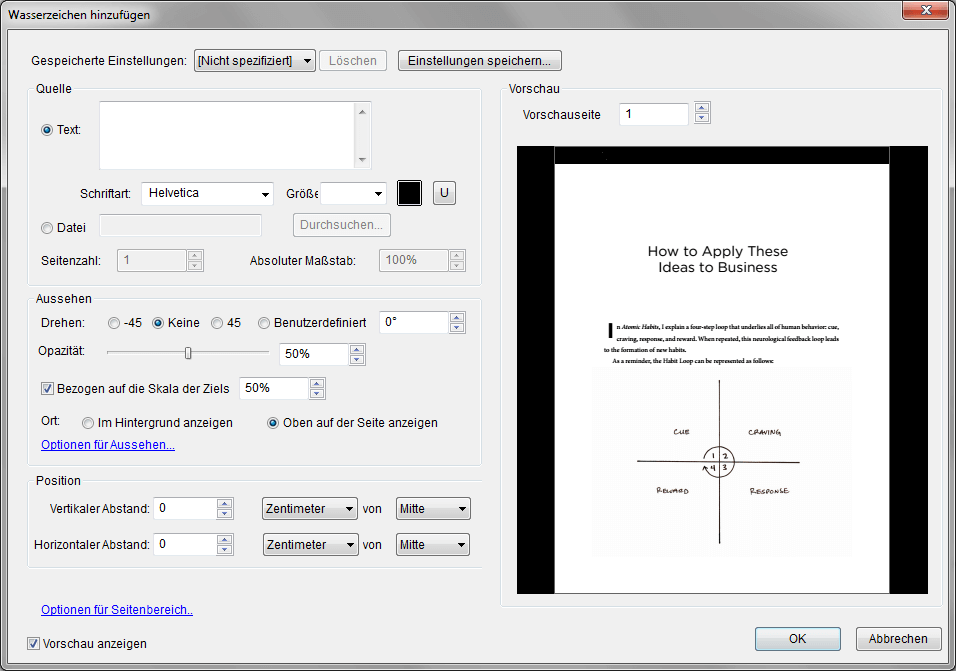 Wasserzeichen hinzufügen