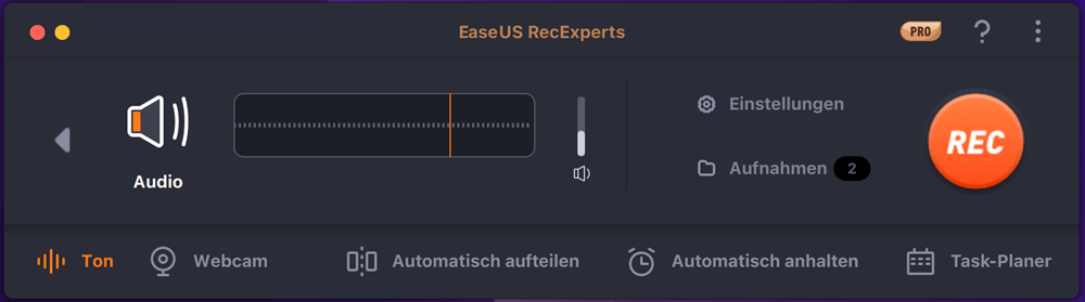 EaseUS RecExperts for Mac Interface