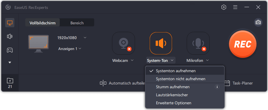 Audio-Quelle auswählen