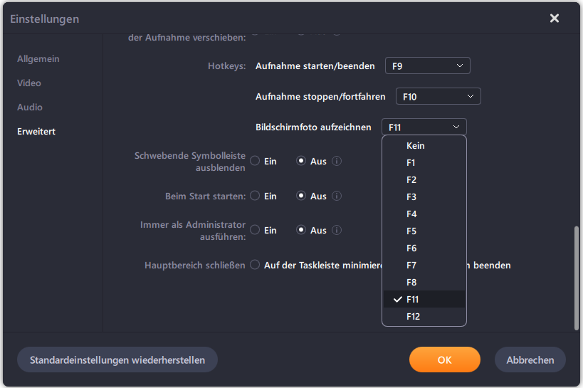 Format als gif wählen