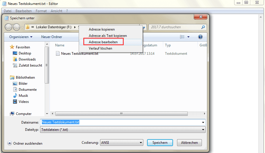 Daten bei Schnellzugriff verschwunden: durch TXT-Dokument wiederherstellen 2.
