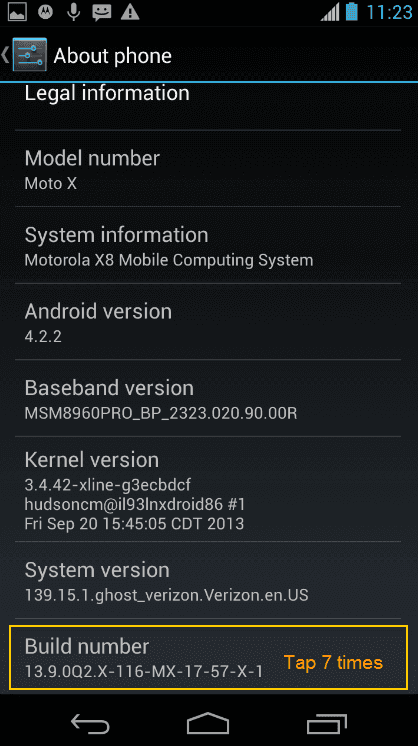 USB Debugging aktivieren für Android 4.2 Schritt 2