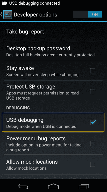 USB Debugging aktivieren für Android 4.2 Schritt 4