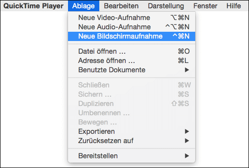 Mauszeiger auf Mac aufnehmen - Schritt 1.
