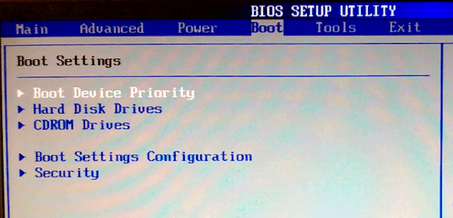 Bios Starteinstellungen