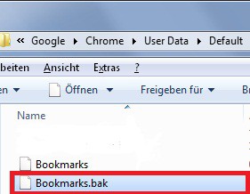 Chrome Lesezeichen finden