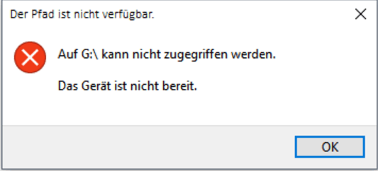 Das Gerät ist nicht bereit