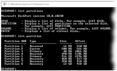 Partitionen auf dem Datenträger entsprechen der empfohlenen Reihenfolge nicht: DiskPart 2.