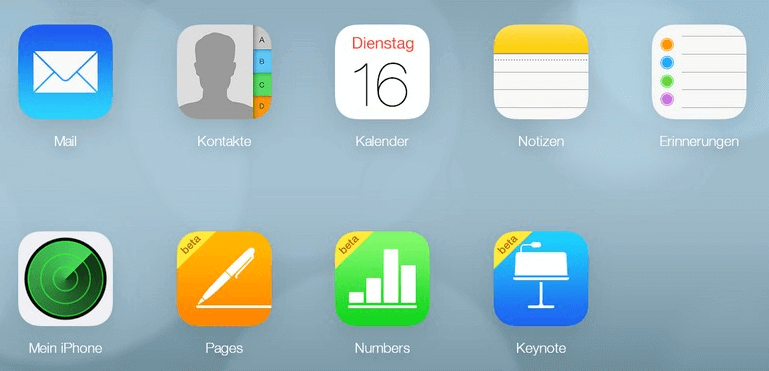 Übertragen von Outlook-Kontakten zu iCloud mit iCloud.com