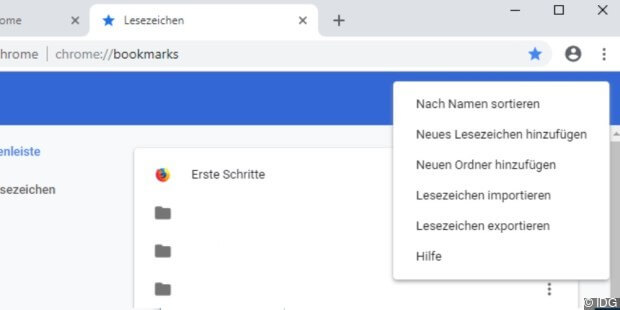 Chrome Lesezeichen exportieren