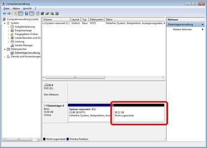 mit Windows Datenträgerverwaltung exFAT in NTFS konvertieren: Volume löschen