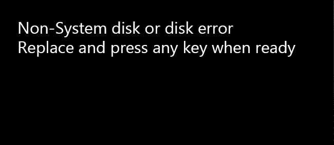 Non system disk or disk error