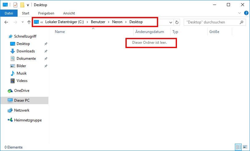 Dieser Ordner ist leer
