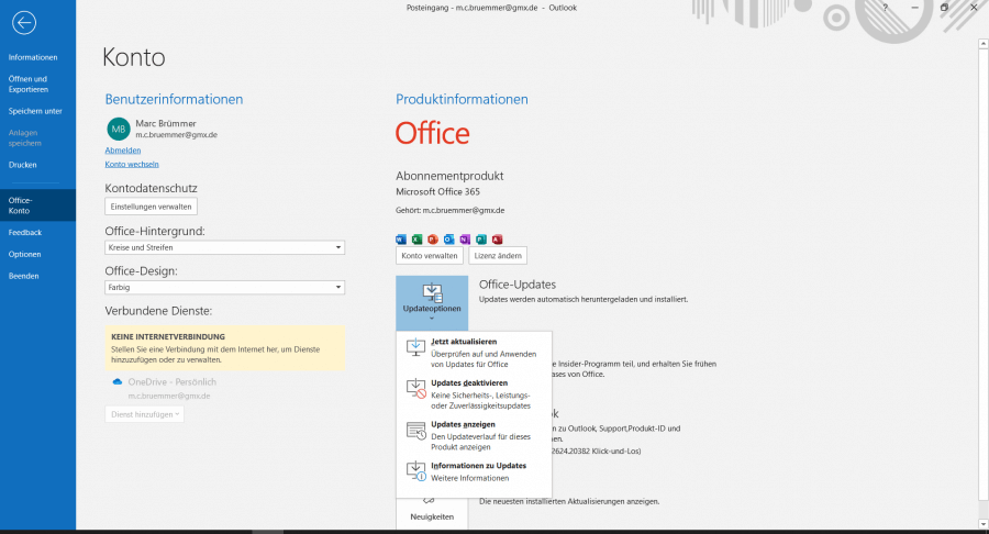 outlook aktualisieren