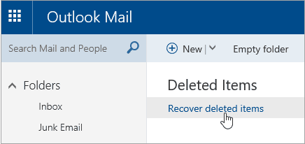 Gelöschte Outlook Emails wiederherstellen - Schritt 2