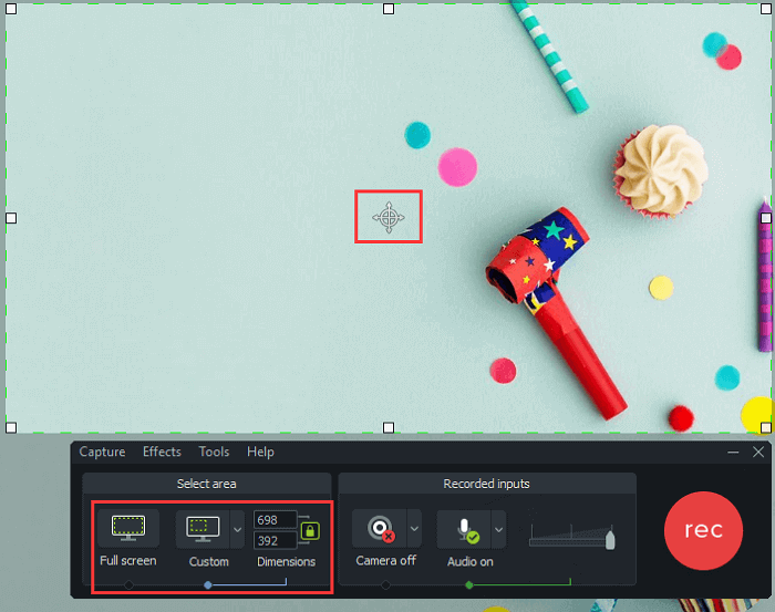 Windows 10 Bildschirm-Aufnahme mit Camtasia - Schritt 2.