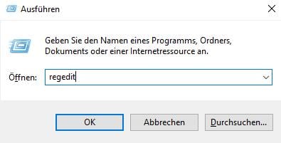 Registrierungs-Editor öffnen