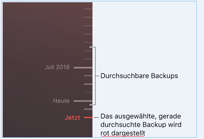 Daten von der Time Machine Sicherung wiederherstellen