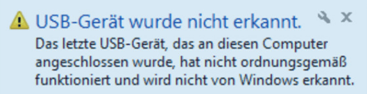 das letzte usb gerät wurde nicht erkannt windows 10