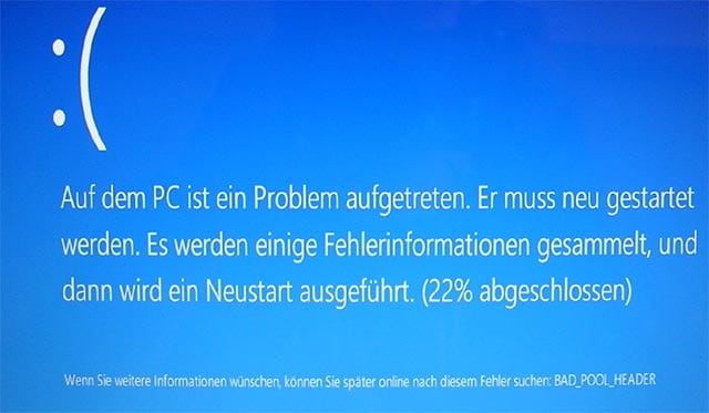 BAD_POOL_HEADER Fehler