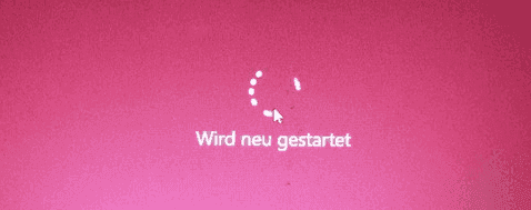 Fehlermeldung: Windows 10 Neustart hängt