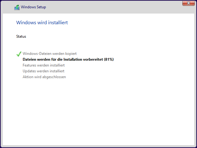 Windows 11 Installation abgeschlossen