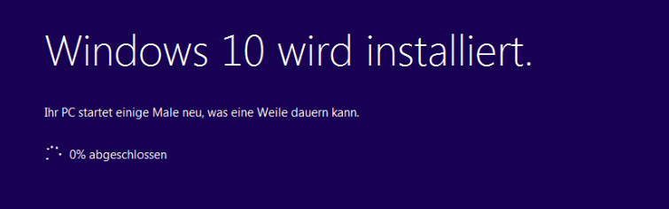 Windows 10 durch ein Installations-Medium auf die SSD installieren - Schritt 5.1