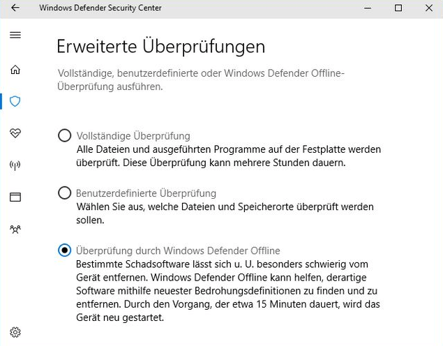 Die angeforderte Ressource wird bereits verwendet: Windows Defender ausführen und Viren entfernen