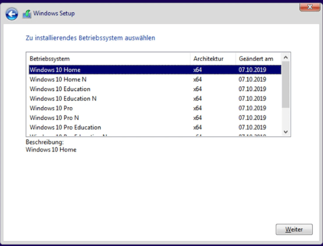 Windows 11-Edition auswählen